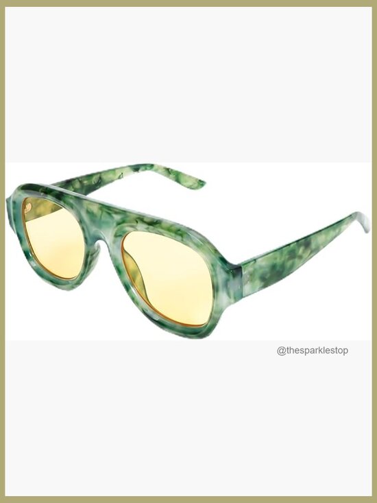 Plastic Retro Aviator Sunglasses Oversized Shield Fashion main image 4